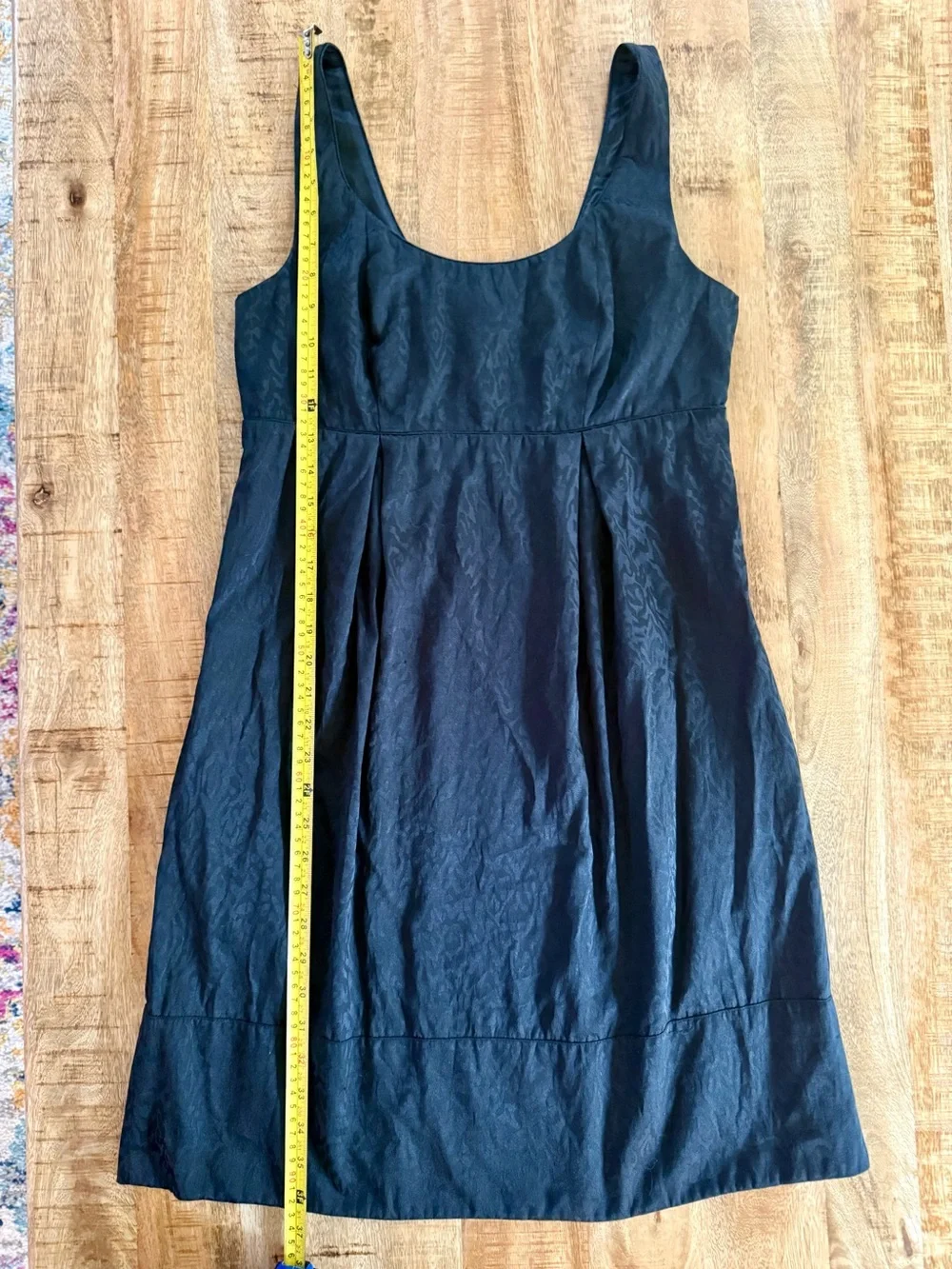 White House Black Market Black Textured Asymmetrical Dress